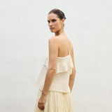 Sita Murt Strappy Layered Top in Ecru