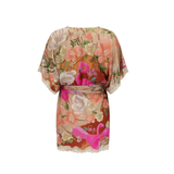 Spell Floridian Lace Mini Dress in Coral