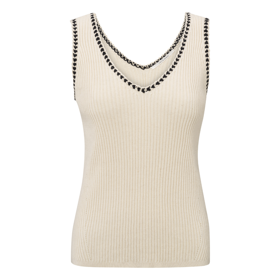 Yaya Summer Sand Rib Tanktop with Fun Details on the Edges