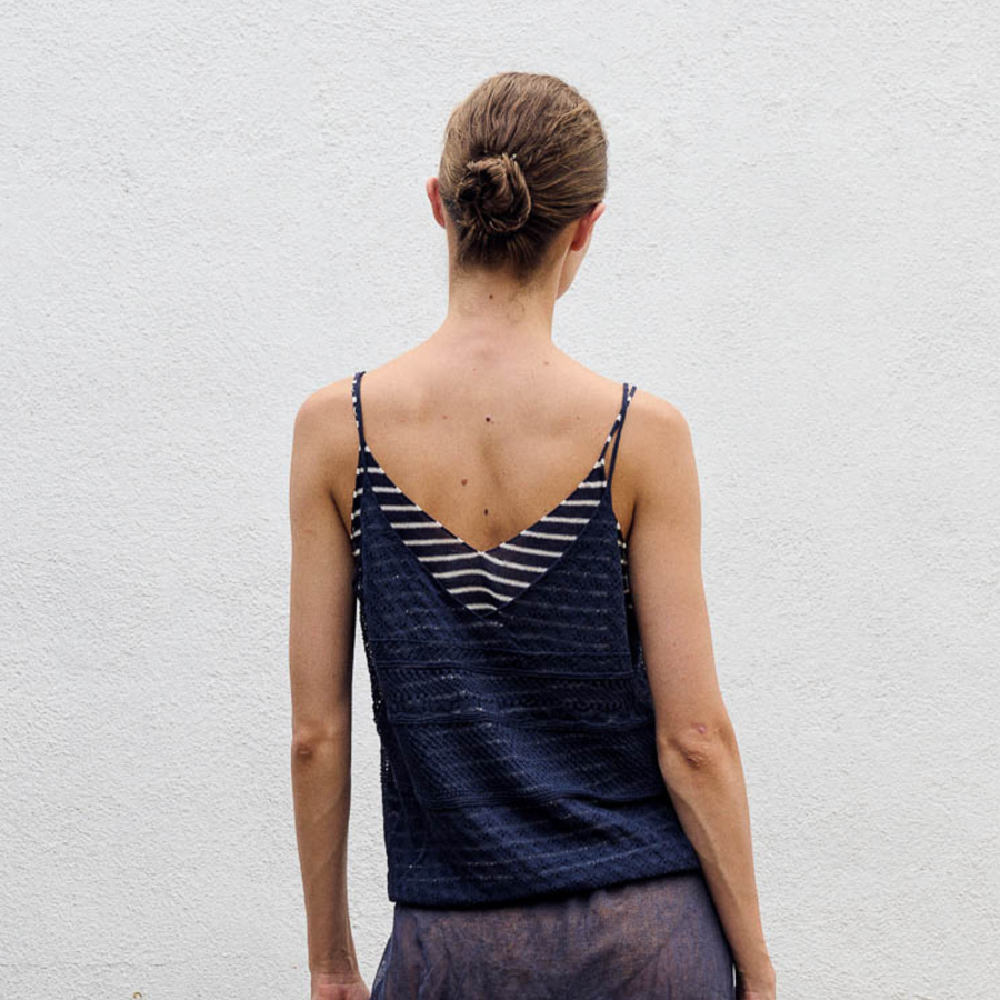 Sita Murt True Blue Crotchet Strap Top