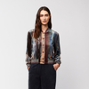 Aldo Martins Multi Azul Abril Button-Up Bomber Top