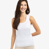 YAYA Pure White 00000 Rib Singlet With Round Neck