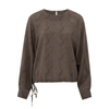 Yaya Caribou Brown Printed Raglan Top with Drawcord