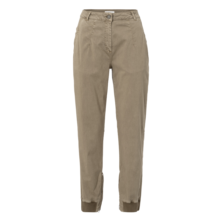 YAYA Timber Wolf Brown Soft Cargo Trousers