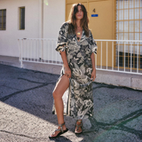 Spell Volcano Goddess Kaftan in Liqourice