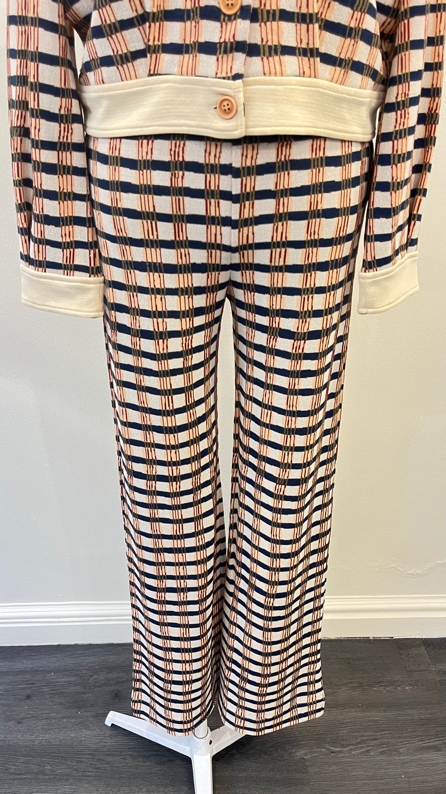 Aldo Martins Dori Teja Plaid Long Pants with Elastic Waistband
