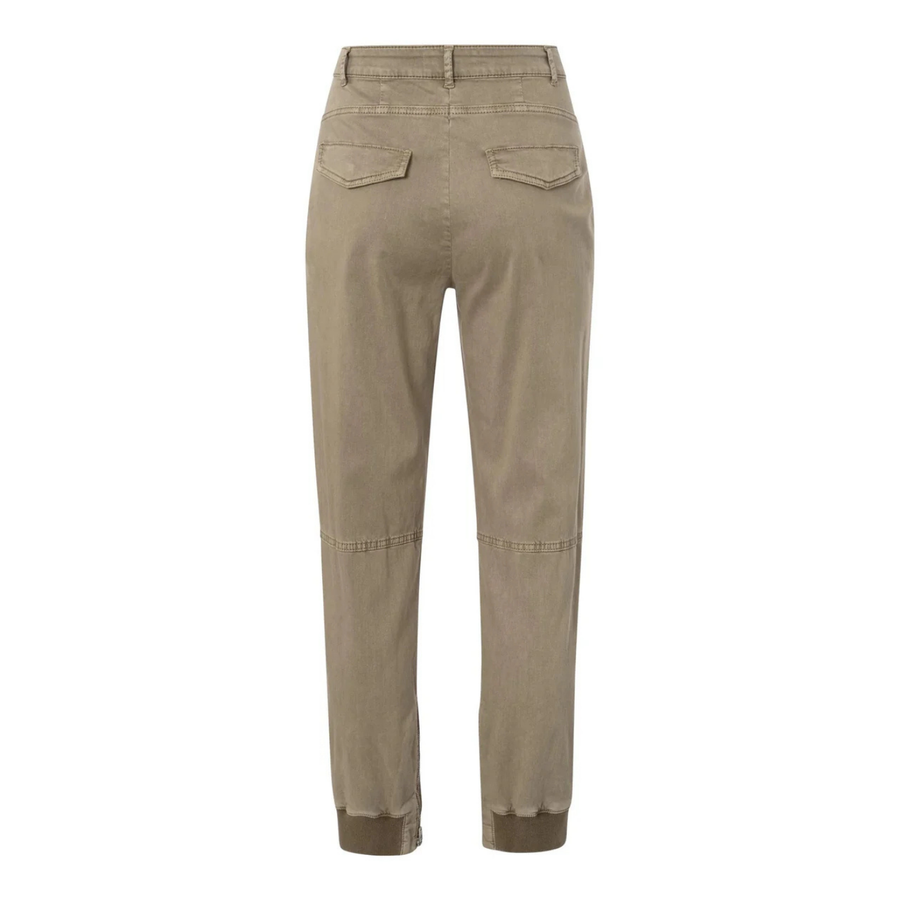 YAYA Timber Wolf Brown Soft Cargo Trousers