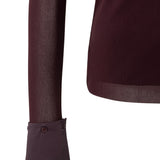 YAYA Fudge Purple Mesh Top With Removable Cuffs & Collar