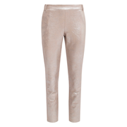 Smashed Lemon Metallic Silver Cigarette Trousers