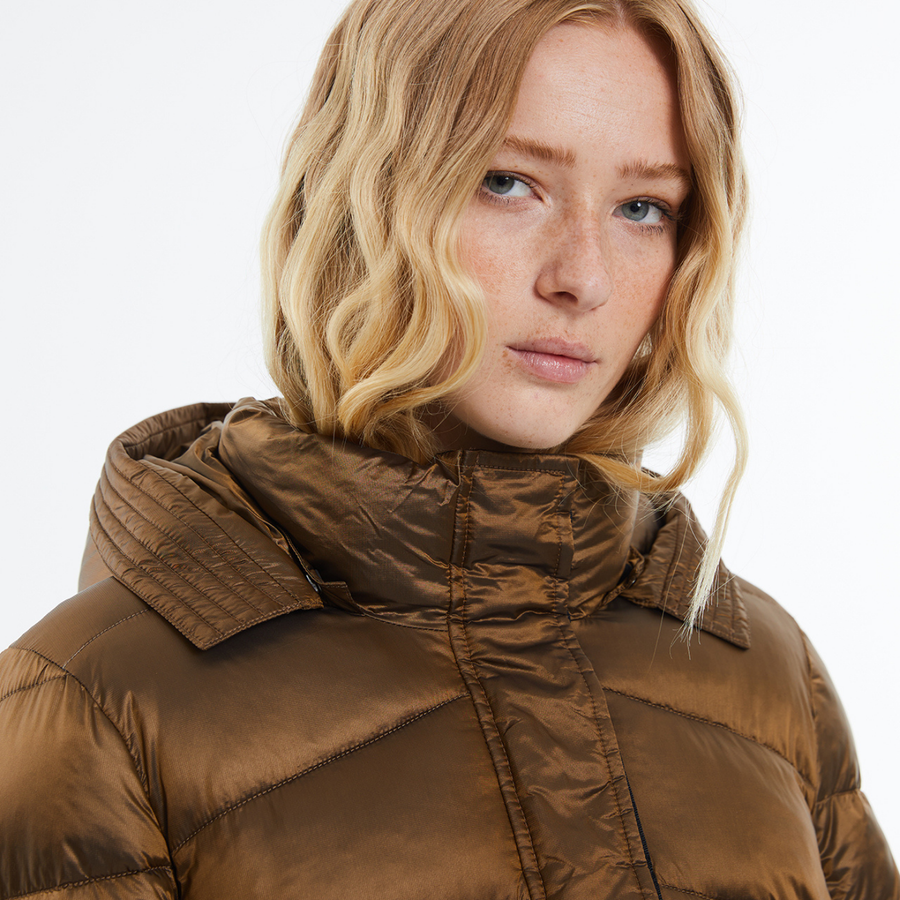 Andam Long Brown Puffer Parka