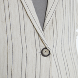 Andam Ecru Striped Blazer
