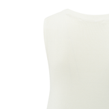 Yaya Off White Sleeveless Sweater with a Knot