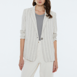 Andam Ecru Striped Blazer