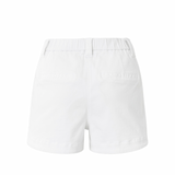 YAYA Pure White Woven Cargo Shorts