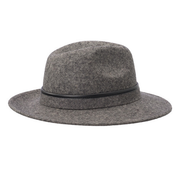 YAYA Anthracite Melange Fedora Wool Hat