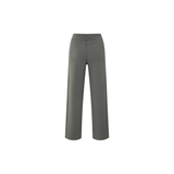 YAYA Dark Night Grey Ribbed Wide Leg Trousers With Flatlocks