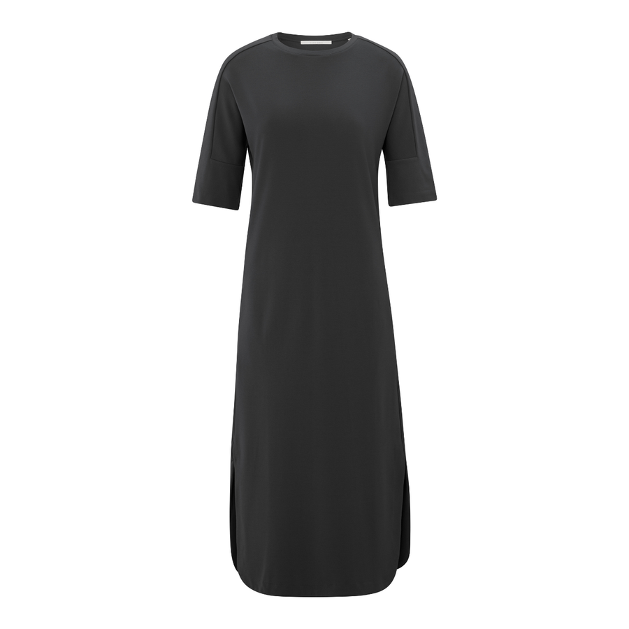Yaya Phantom Belted Jersey Dress