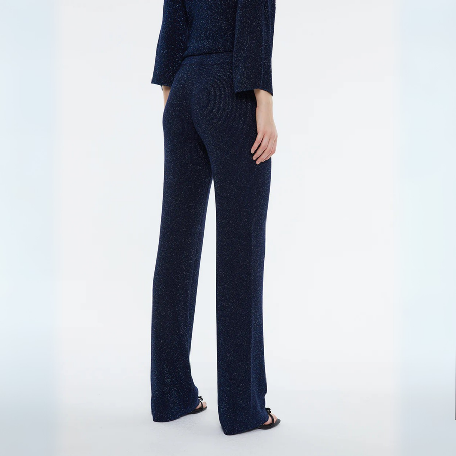 Andam Navy Blue Shimmery Trousers