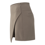 Yaya Greyish Brown Woven Mini Skort