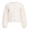 Smashed Lemon Sand Cropped Button-Up Bell Sleeve Jacket