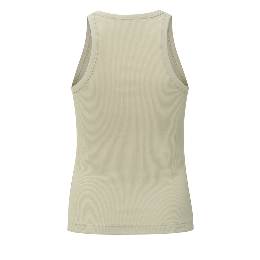 YAYA Agate Grey Ribbed Singlet