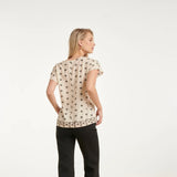 Smashed Lemon Off White & Black Blouse