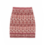 La Petite Etoile June Mini-Skirt in Burgundy Gypsy