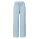 Yaya Baby Blue Woven Structured Wide Leg Trousers