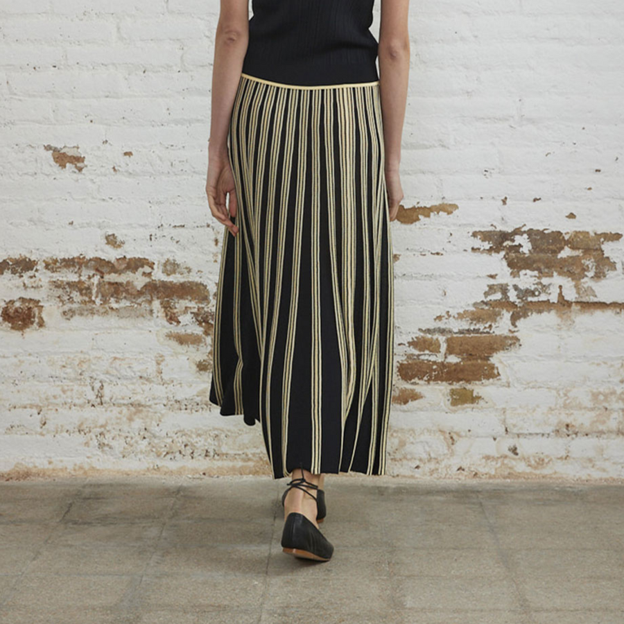 Sita Murt Unique Color Long Pleated Skirt