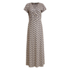 Smashed Lemon Off-White & Black Long Dress