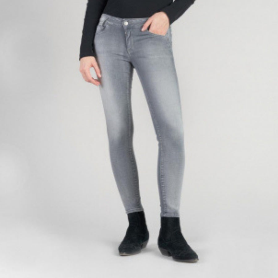 Le Temps Des Cerises Grey High Waisted Roche Jeans