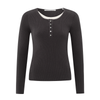 Yaya Rib Stitch Fitted Sweater in Phantom Dessin
