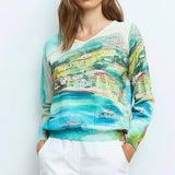Aldo Martins Azul V-Neck Sweater
