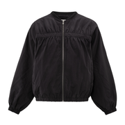 Yaya Phantom Nylon Cropped Bomber Jacket with Taping Detail