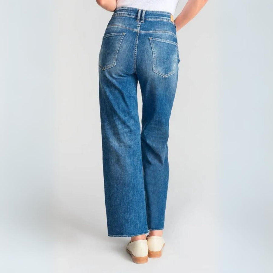 Le Temps Des Cerises Pulp Wide Leg Blue Jeans