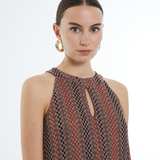Andam Camel A-Line Midi Dress