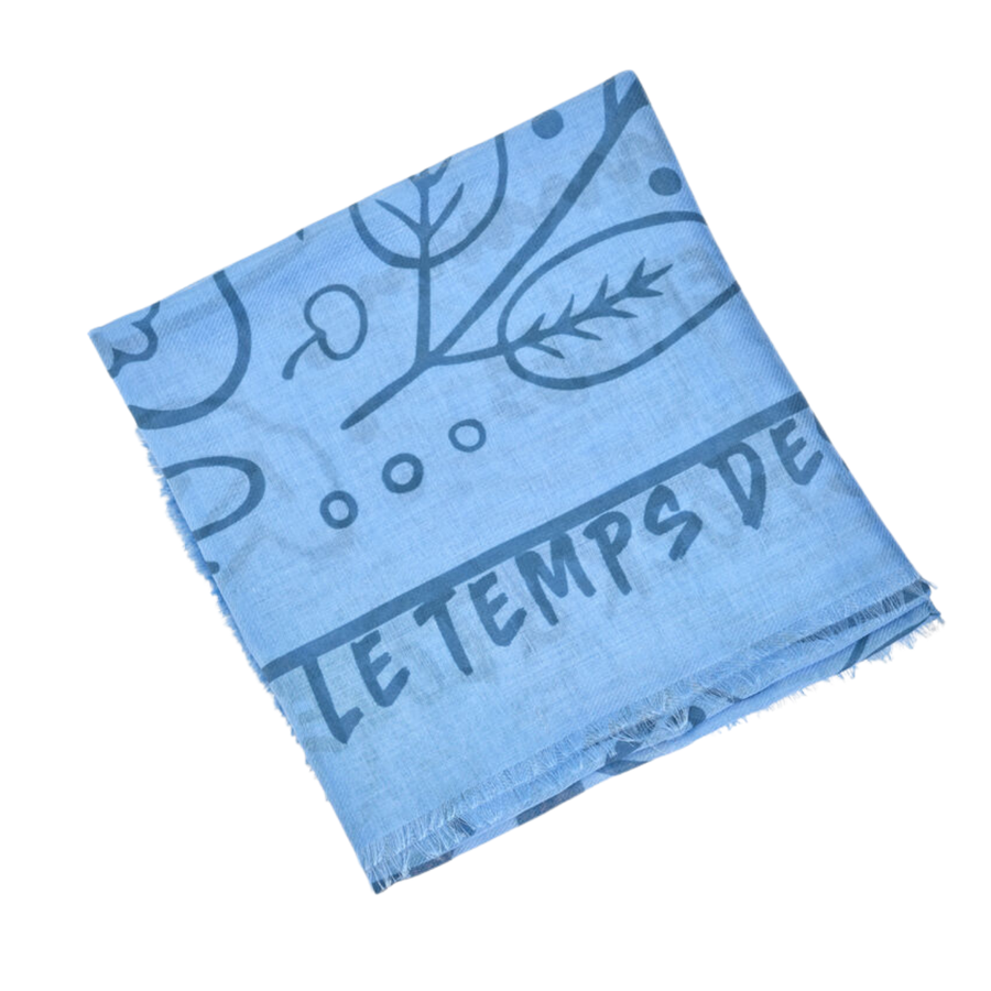 Le Temps Des Cerises Deep Sea Printed Scarf