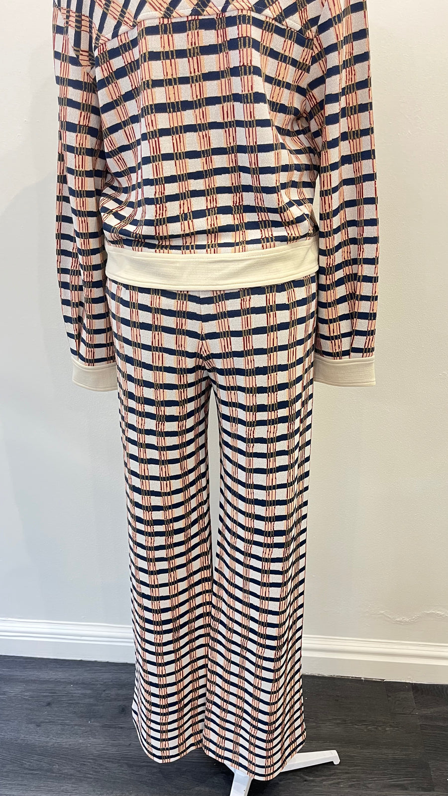 Aldo Martins Dori Teja Plaid Long Pants with Elastic Waistband