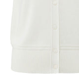 YAYA Early Frost White Sleeveless Cardigan With Collar
