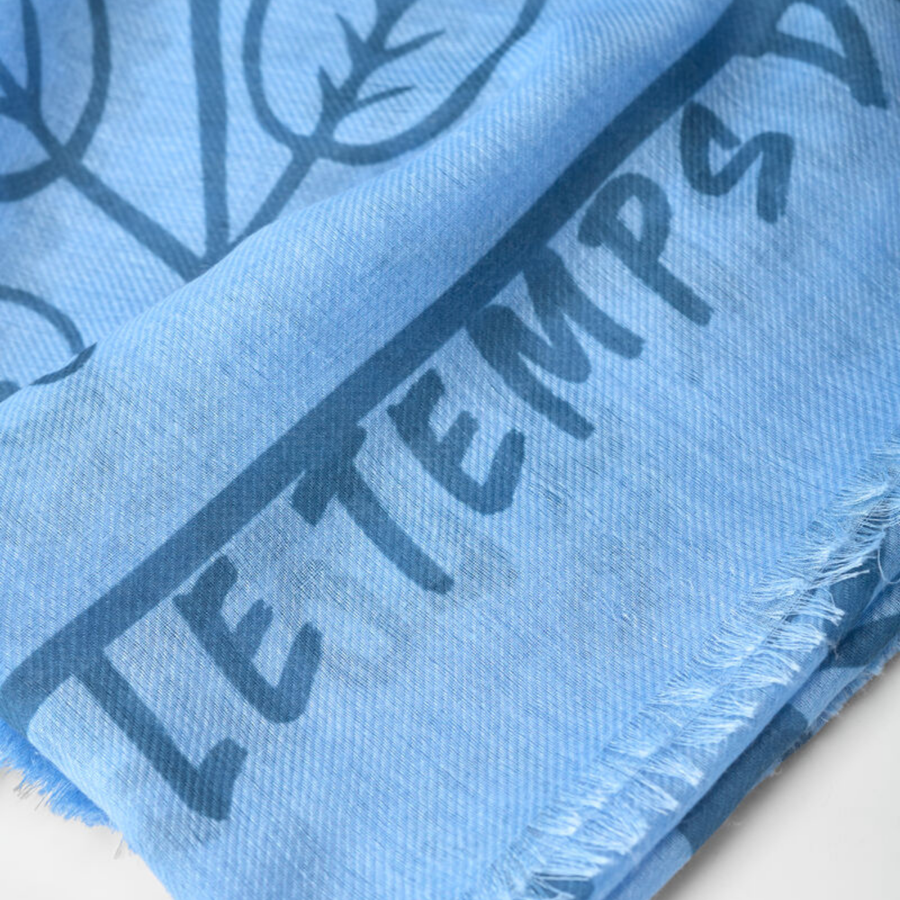 Le Temps Des Cerises Deep Sea Printed Scarf