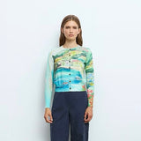 Aldo Martins Azul Button Up Sweater