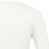 YAYA Snowfall White 10002 Ribbed Long Sleeve T-Shirt