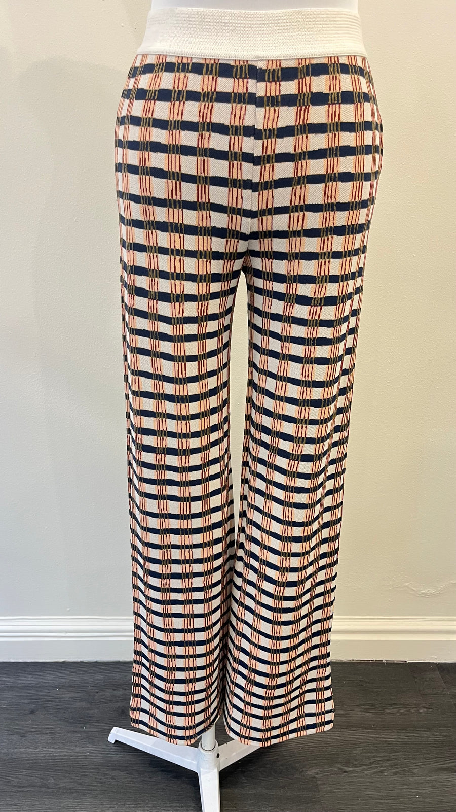 Aldo Martins Dori Teja Plaid Long Pants with Elastic Waistband
