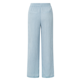 Yaya Baby Blue Woven Structured Wide Leg Trousers