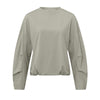 YAYA Agate Grey Pleated Top with Button Detail