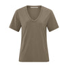 YAYA Basic Slim-Fit T-Shirt in Shitake Brown