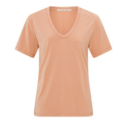 YAYA Basic Slim-Fit T-Shirt in Dusty Coral Orange