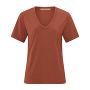 YAYA Basic Slim-Fit T-Shirt in Arabian Spice Red