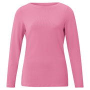 YAYA Boatneck Longsleeve T-Shirt in Morning Glory Pink