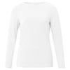 YAYA Pure White Boatneck Longsleeve T-Shirt